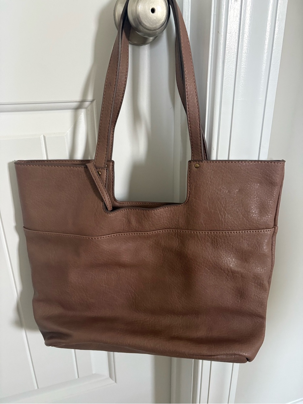 Market & Spruce Brown Faux Leather Purse Tote Stitch Fix